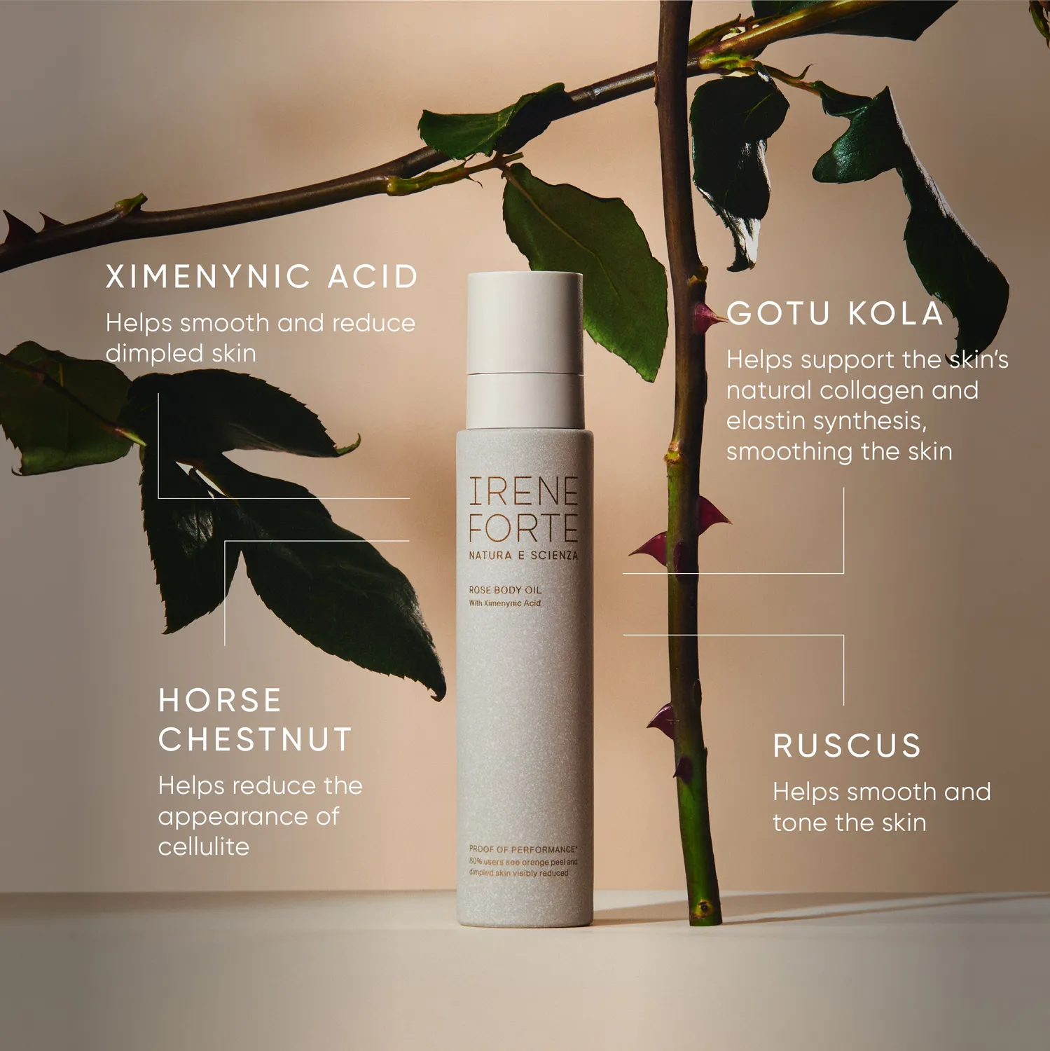 Irene Forte Rose Body Oil Körperöl 100ml festigend