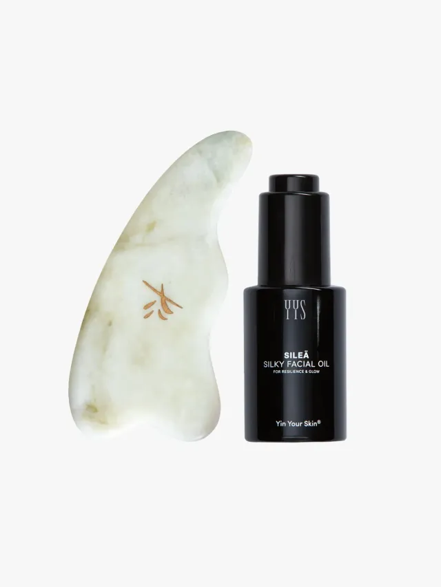 Yin Your Skin Gua Sha Starter Set Öl Stein Anfänger
