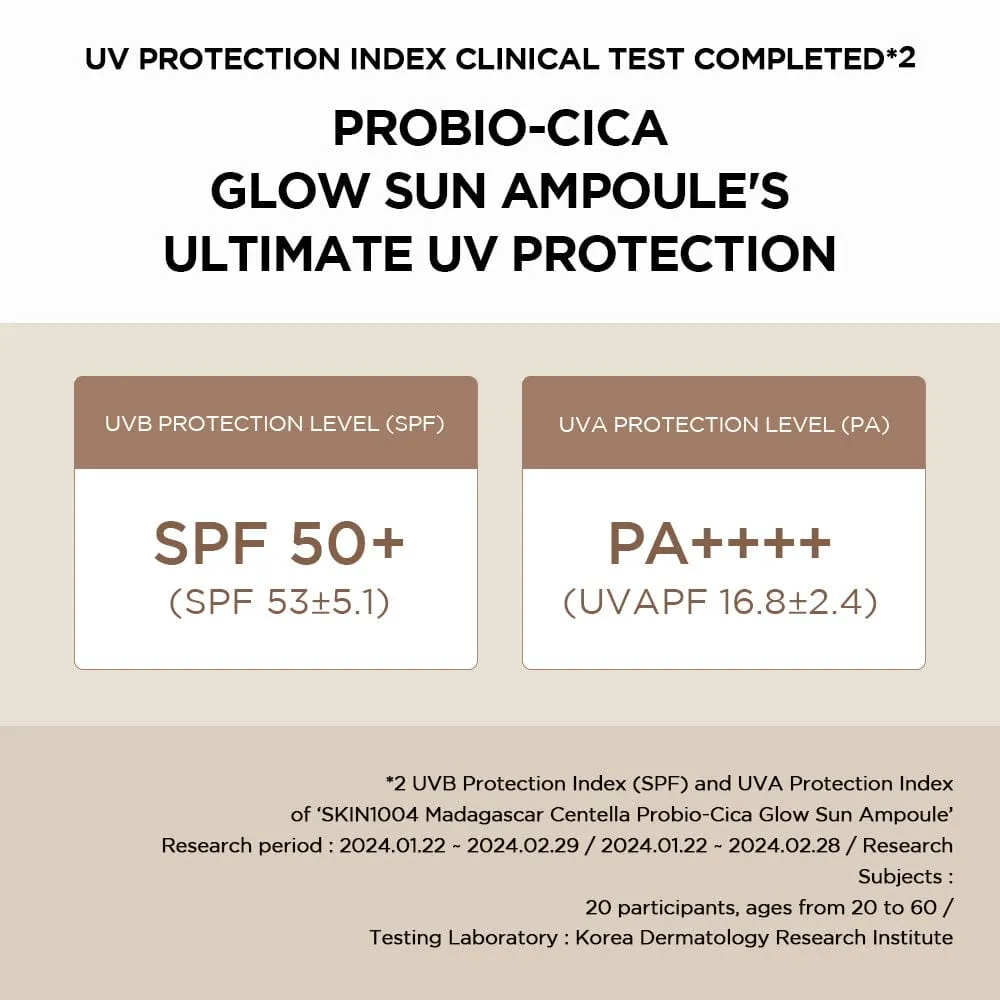 SKIN1004 Probio-Cica Glow Sun Ampoule Sonnencreme 50ml