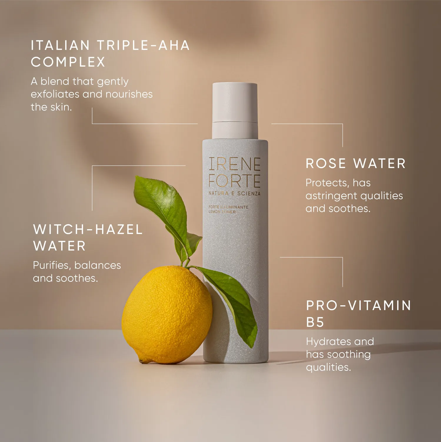 Irene Forte Lemon Toner Gesichtswasser 200 ml AHA