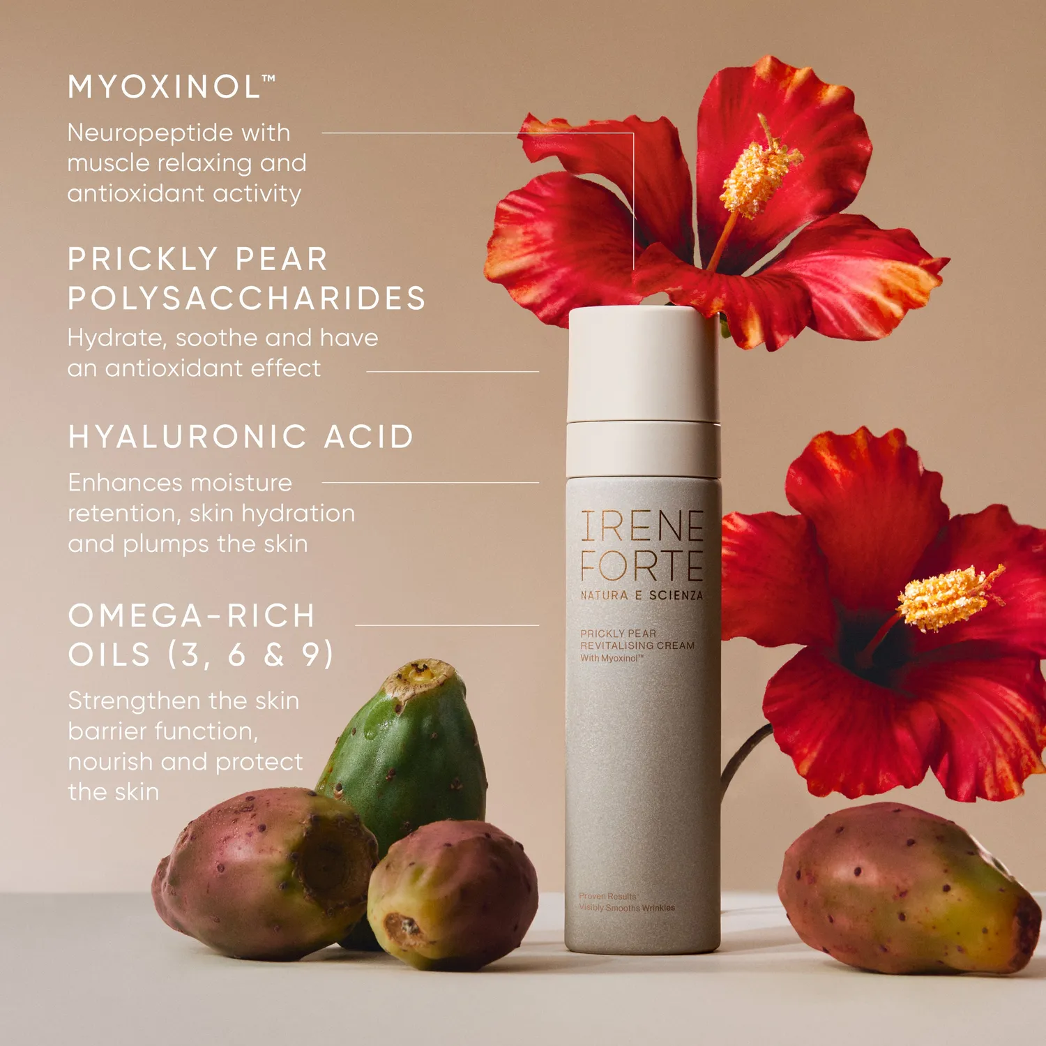Irene Forte Prickly Pear Creme Nachfüllung 50 ml Myoxinol