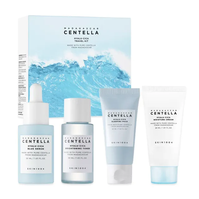 SKIN1004 Hyalu-Cica Travel Kit Reiseset 4-teilig feucht