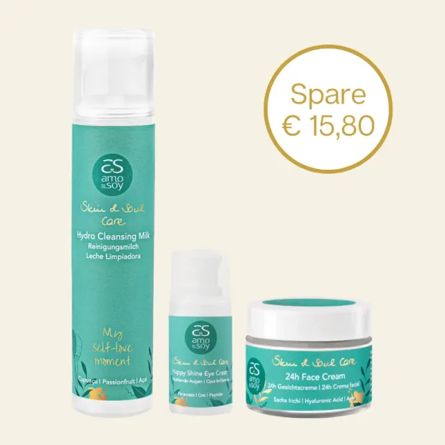 amo como soy Dreier-Ritual Set Reinigung Creme Augen