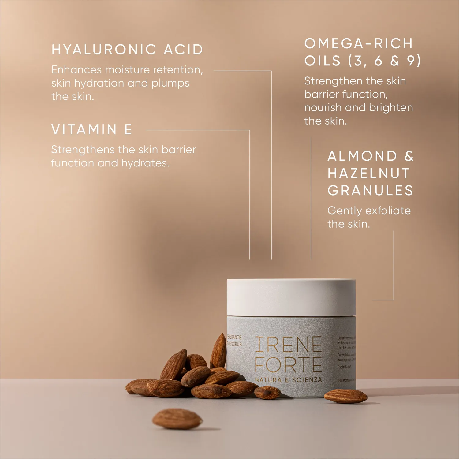 Irene Forte Almond Gesichtspeeling 50ml sanft