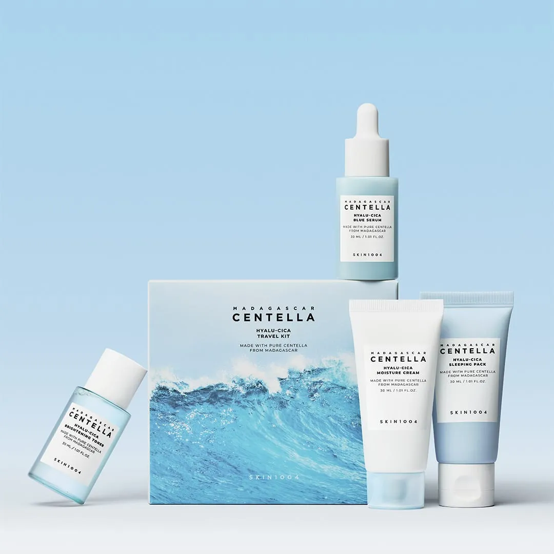 SKIN1004 Hyalu-Cica Travel Kit Reiseset 4-teilig feucht