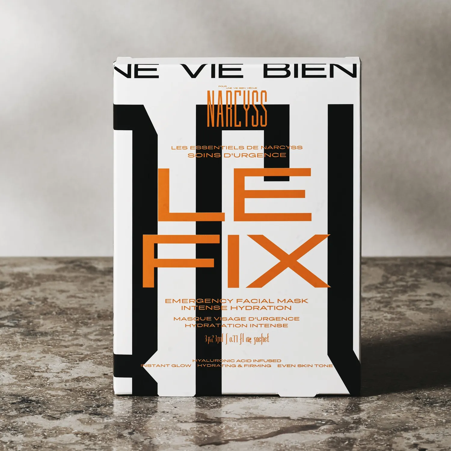 Narcyss Le Fix Tuchmaske 3er Pack Hyaluron Bambus