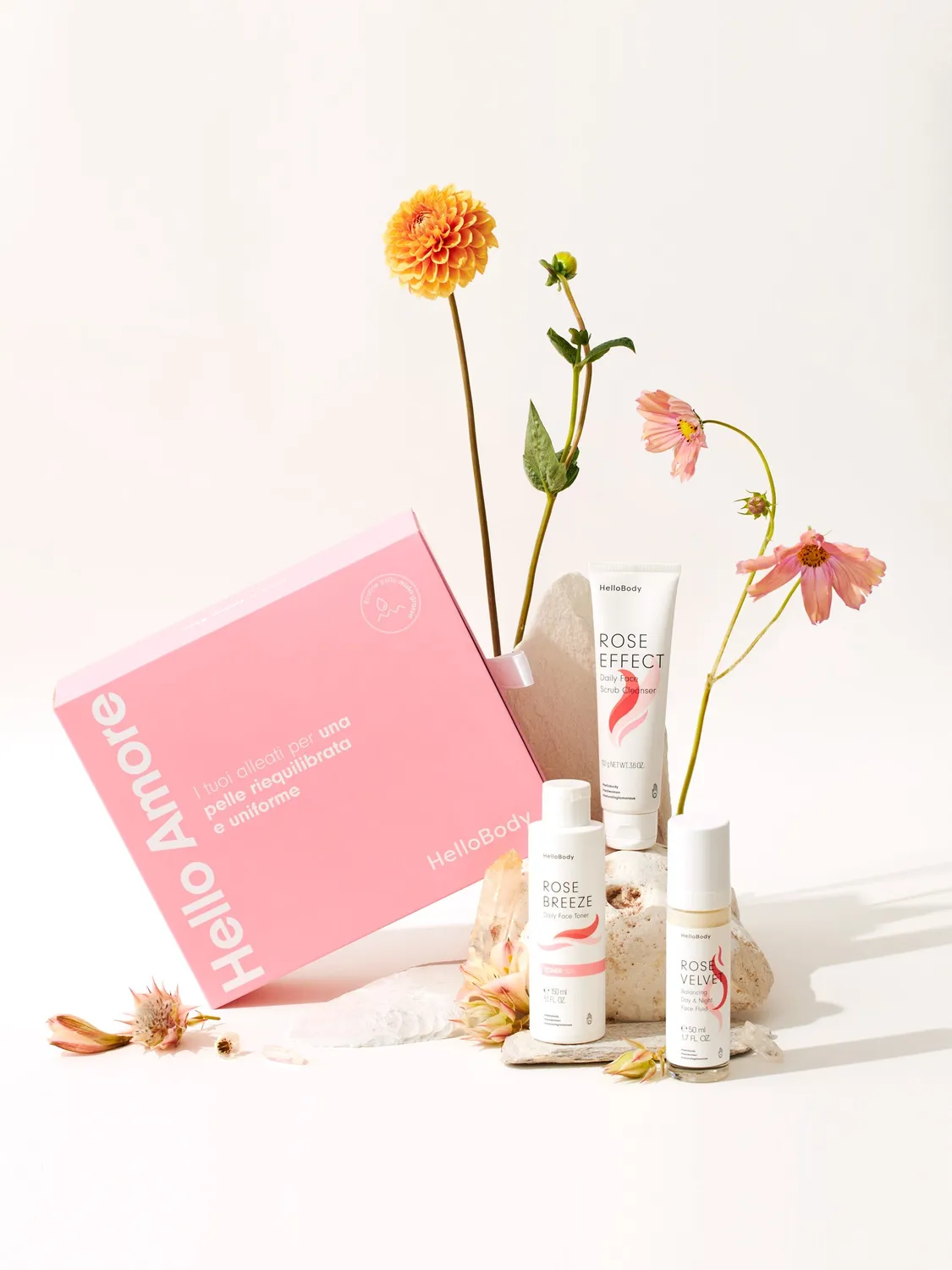 Hellobody Hello Amore Gesichtspflege-Set 3-teilig Rose
