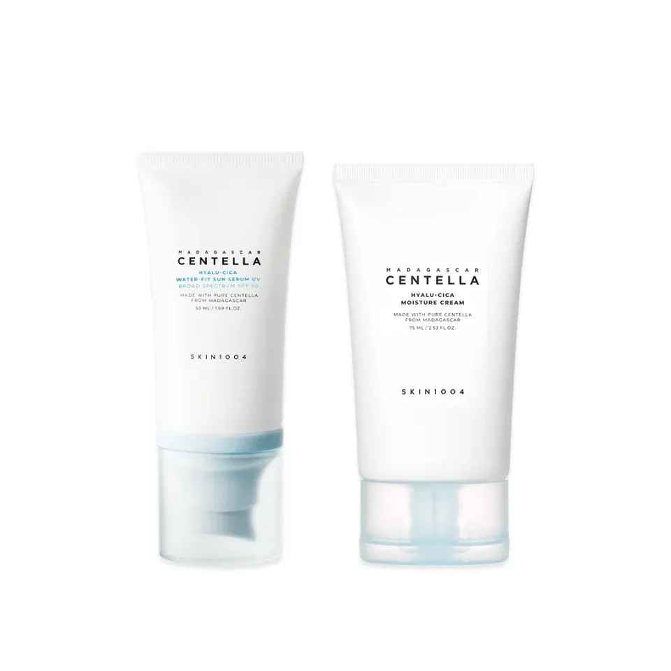 SKIN1004 Hyalu-Cica Daily Duo Creme + Sonnenserum feucht