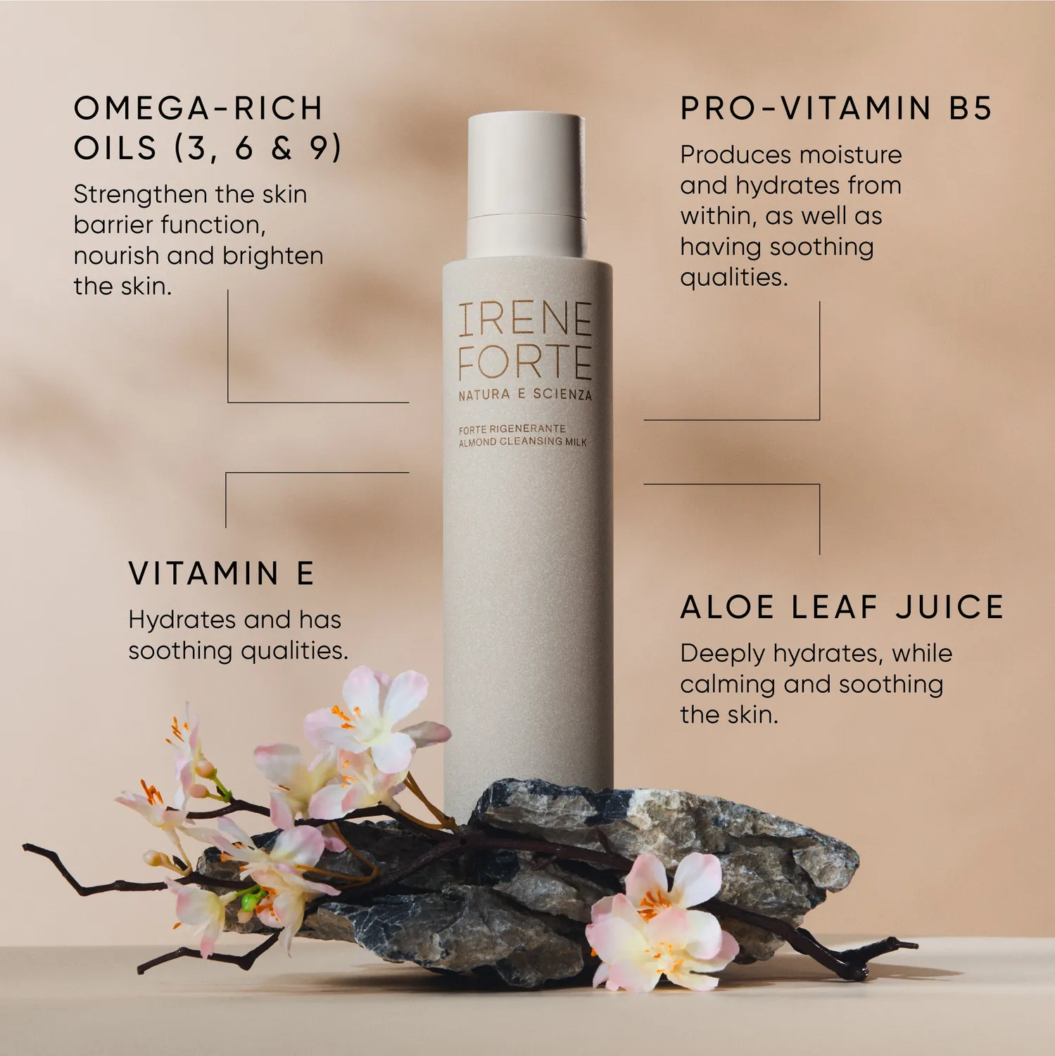 Irene Forte Almond Cleansing Milk Reinigungsmilch 200 ml mild
