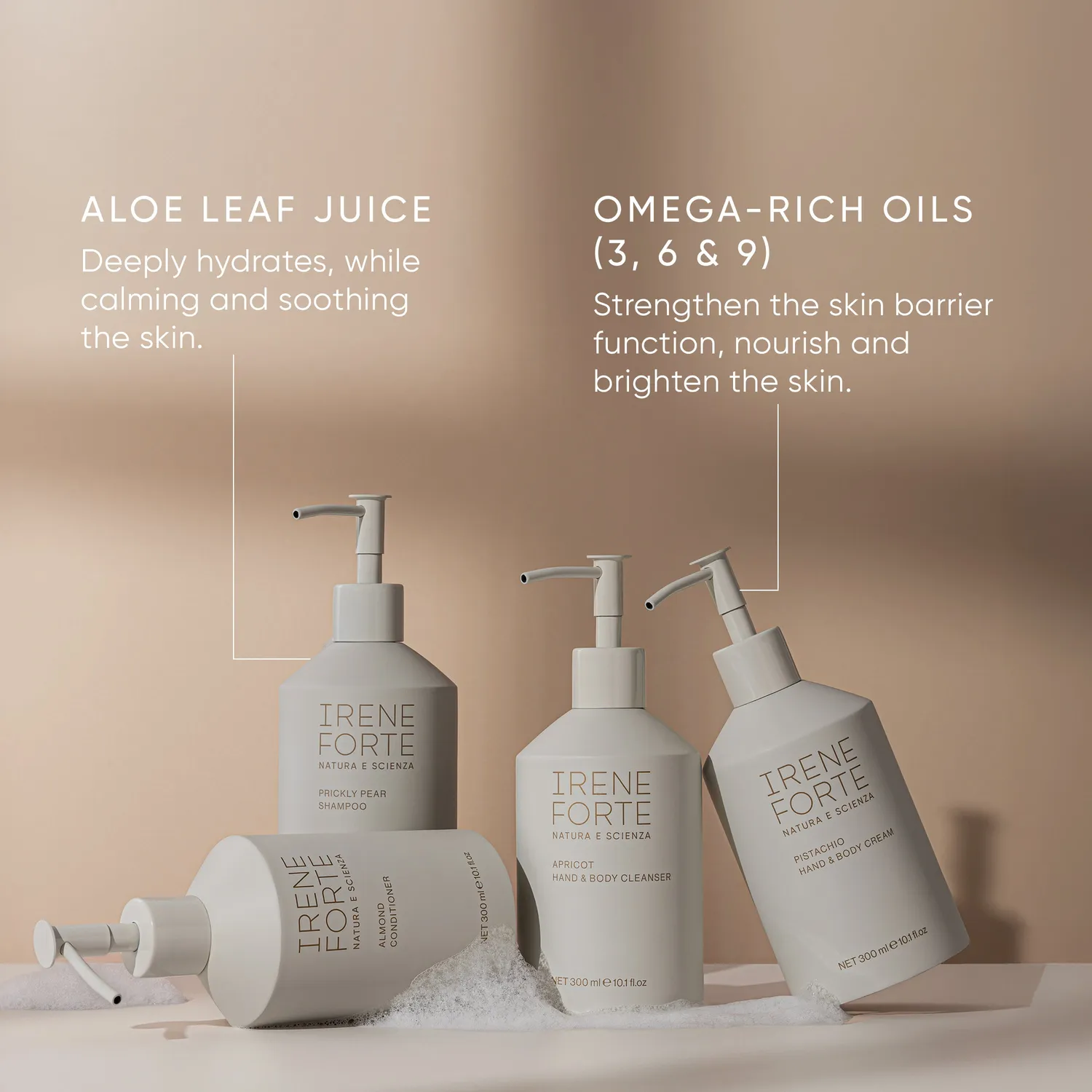 Irene Forte Apricot Hand & Body Cleanser Refill 300ml