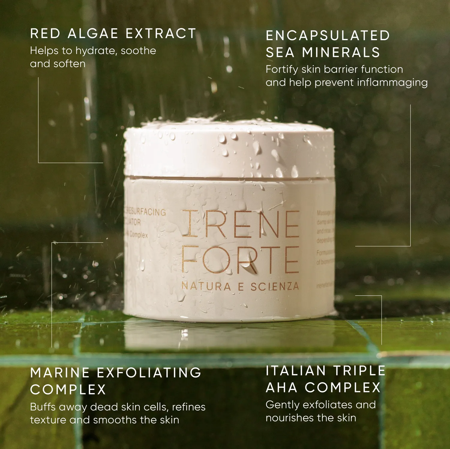 Irene Forte Red Algae Resurfacing Körperpeeling 200 ml mild